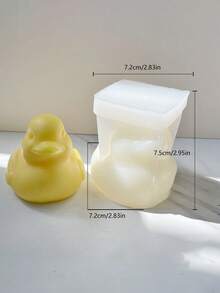 3D Little Yellow Duck Aroma Stone Plaster Candle Silicone Mold DIY Duck Crystal Epoxy Resin Mold - White - View 3