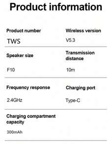 TWS无线蓝牙耳机，立体声运动耳机，HiFi音乐耳机，内置麦克风，高清通话和游戏耳机 - 彩色 - 查看 8