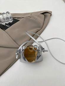 Niche Design Women's Shoulder Bag, 2026 New Fashion One Shoulder Crossbody Bag, High-End Ladies Handbag - Silver - View 4