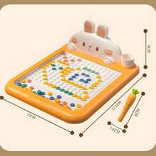 Tablero de Dibujo Magnético,Juguete de tablero de graffiti magnético para niños, con bolígrafo magnético y cuentas,Apta para la educación preescolar,regalos navideños (Naranja),40849053 - Caqui - Ver 6