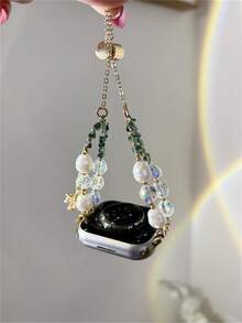 Compatible With Apple Watch Luxury Crystal Strap 38/40/41/42/44/45/46/49mm, For Ultra/SE 2/SE 1/Series 10/9/8/7/6/5/4/3/2/1 - Translucent Green - View 1