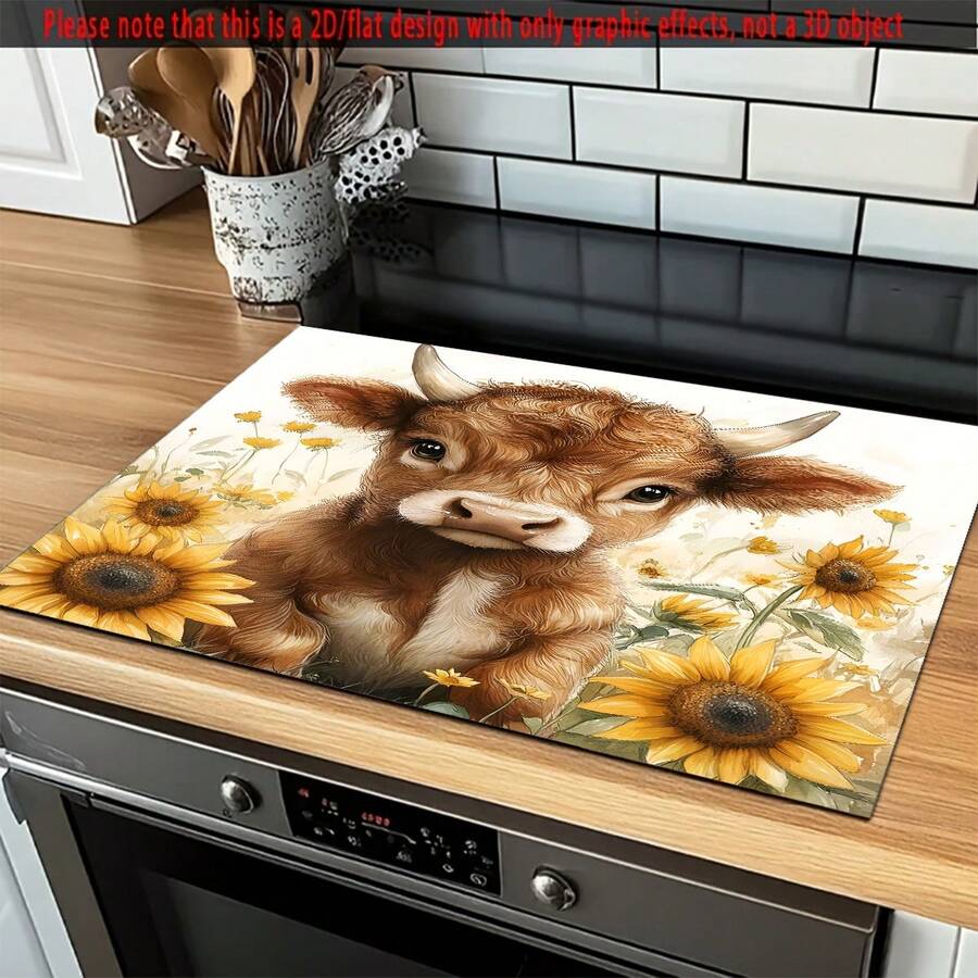 1pc Desktop Heat-Resistant Protective Cover, The Surface Is Anti-Slip And Scratch-Proof, And Easy To Clean Polyester, Which Is Used For Anti-Slip In Kitchens, Washing Machines, Dryers, Stove Protective Covers, Home Appliance Accessories And Modern Kitchen Utensils.