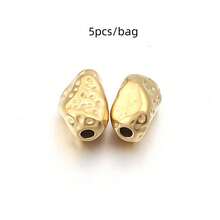 5/10pcs/Pack Stainless Steel Meteorite Irregular Spacer Beads, Non-Fading Titanium Steel Baroque Style Spacer Beads For Bracelets, Necklaces, Jewelry DIY - Meteorite Spacer Beads - View 28
