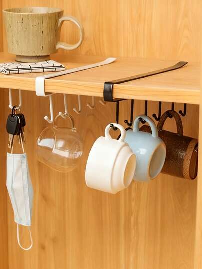 2pcs Wall Mounted Hat Rack With 6 Hooks, Iron Door Hanging Hat Organizer, Portable Storage Rack For Baseball Caps/Golf Hats, Multi-Functional Wardrobe/Closet/Dorm Room Hat Storage Holder Fits Various Hat Sizes