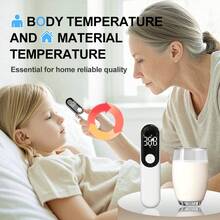 Pulsovital Termómetro Digital Infrarriojo De Alta Precisión Con Pantalla Led Para Frente,oreja Y Cuerpo,color Blanco - Blanco - Ver 8