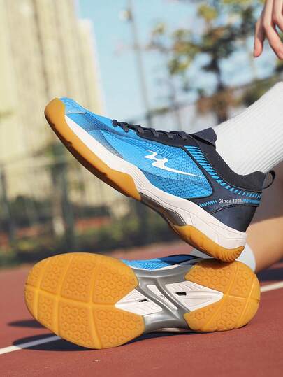 2026 Spring New Badminton Shoes, Mesh Breathable Shock Absorption Competition Sports Hard Court Tennis Shoes, Professional Unisex Comprehensive Sports Training Shoes With Rubber Sole, Anti-Slip & Wear-Resistant, Competition Specific Shoes Size 35-45