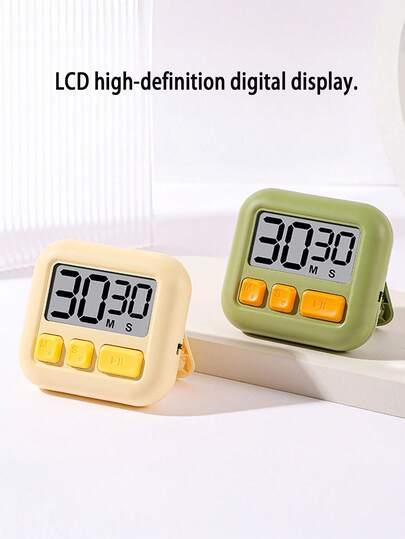 1 pièce Minuterie multifonction, minuterie numérique magnétique avec alarme - compte à rebours/compte à l'envers, grand écran LCD, convient pour la cuisine, l'extérieur, l'arrosage, les pauses, la classe, le fitness, cadeau de minuterie Chronographe électronique