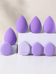 4/6/8PCS Makeup Tools Set Including:Makeup Sponges+Mini Air Cushion Powder Puffs - Multicolor - View 12