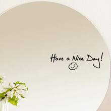 "Have A Nice Day!"Positive Affirmation Sticker Smiling Face Decal - Multicolor - View 10