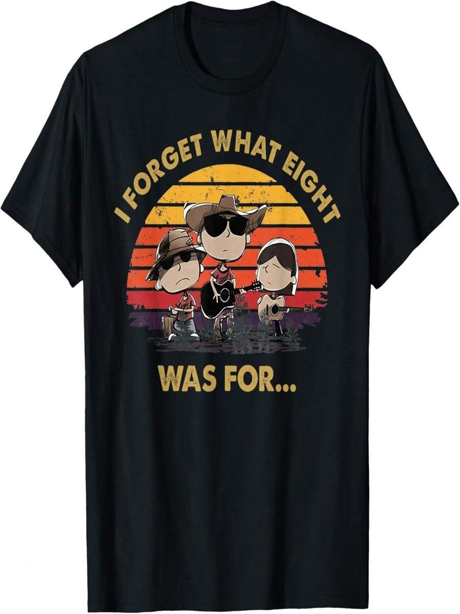 I Forget What Eight Was For T-Shirt - Black - View 1
