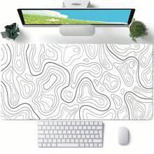 1 tấm lót bàn phím chơi game cỡ lớn, tấm lót bàn phím laptop, tấm lót bàn làm việc - Tấm lót chuột họa tiết địa hình - Cỡ lớn, tấm lót bàn mở rộng phù hợp cho chơi game, tấm lót bàn phím tối giản màu đen trắng. - Đế cao su chống trượt, tấm lót bàn làm việc phổ biến. Tấm lót chuột cho bàn học, tấm lót chuột trang trí bàn làm việc. - Nhiều màu - Xem 4
