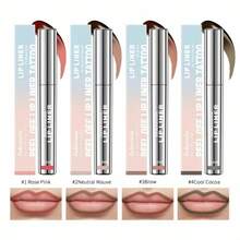 4Pcs Peel Off Lip Liner Stain Set Waterproof Nude Matte Lip Tint Non Fading Peel Off Lip Color Effortless Precision Full Coverage 24H Color Hold For All Skin Types - Eyeliner - Nhiều màu - Xem 9