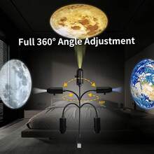 1pc/3pcs/6pcs/10pcs USB Powered LED Projection Lamp, Projection Pattern Light, 360° Rotatable, Suitable For Bedroom Ceiling, Photography Backdrop, Wedding And Christmas Ceiling Lighting, USB Lamp - USB Projector Light - View 3