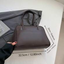 1个个性化复古大容量手提袋，休闲百搭，多种字体和颜色可选，适合通勤、旅行、上学，是送给亲朋好友的完美礼物 - 彩色 - 查看 4