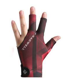 1只专业斯诺克台球手套，三指设计，透气丝滑面料，防滑，左右手通用 - 彩色 - 查看 13