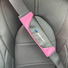 适用于宝马 X1 X3 X5 E70 F15 F48 G30 G20 F30 F10 E90 E60 Z4 的汽车安全带肩带碳纤维保护套 - 護肩帶 - 查看 3