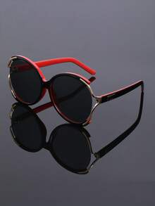 New Classic Simple Versatile High-End Colorblock Round Frame Fashion For Men, Punk Festival Party Street Style Artistic Decorative Glasses - Multicolor - View 17