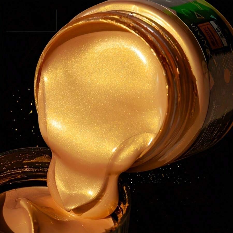 50ml/100ml/300ml Professional Metallic Acrylic Paint, Vibrant Colors, Fade-Resistant, Suitable For Canvas, Painting, DIY Arts & Crafts, Painting Supplies, Handmade Arts