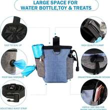 Adjustable Waist Dog Treat Pouch, Portable Pet Snack Bag For Training, Walking, Outdoor Multi-Function Pet Feeding Reward Pocket With Poop Bag Opening - Multicolor - View 9