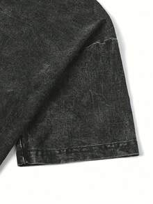 100% Pure Cotton, Make Old,Retro ,230g,Brown-Toned "TRUST IN THE LORD" Letter & Star Print 100% Cotton Sweatshirt - Dark Gray Crewneck Soft Style With Back Proverbs Verse Decor Breathable Top,Y2k,Soulja,Concert,,Cyber Monday,Gothic,Vintage,Streetwear Graphic,Valentine's Day Gifts,New Year's Gifts, Carnival Gifts, St. Patrick's, Easter, Father's Day, Mother's Day Gifts 004-AB - 黑色 - 查看 7