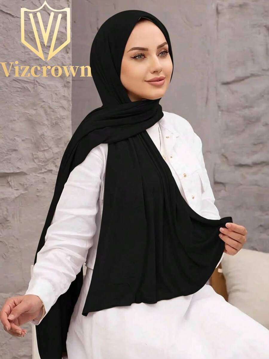 Simple Collection Modest Hijabi Women's Jersey Hijab With Elastic Edging - Multicolor - View 1