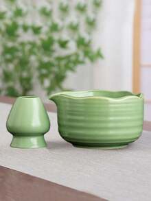 2件套600毫升陶瓷抹茶碗及搅拌器套装，抹茶冲泡、甜点及饮品制作工具，馈赠亲友，节日礼物 - 彩色 - 查看 11
