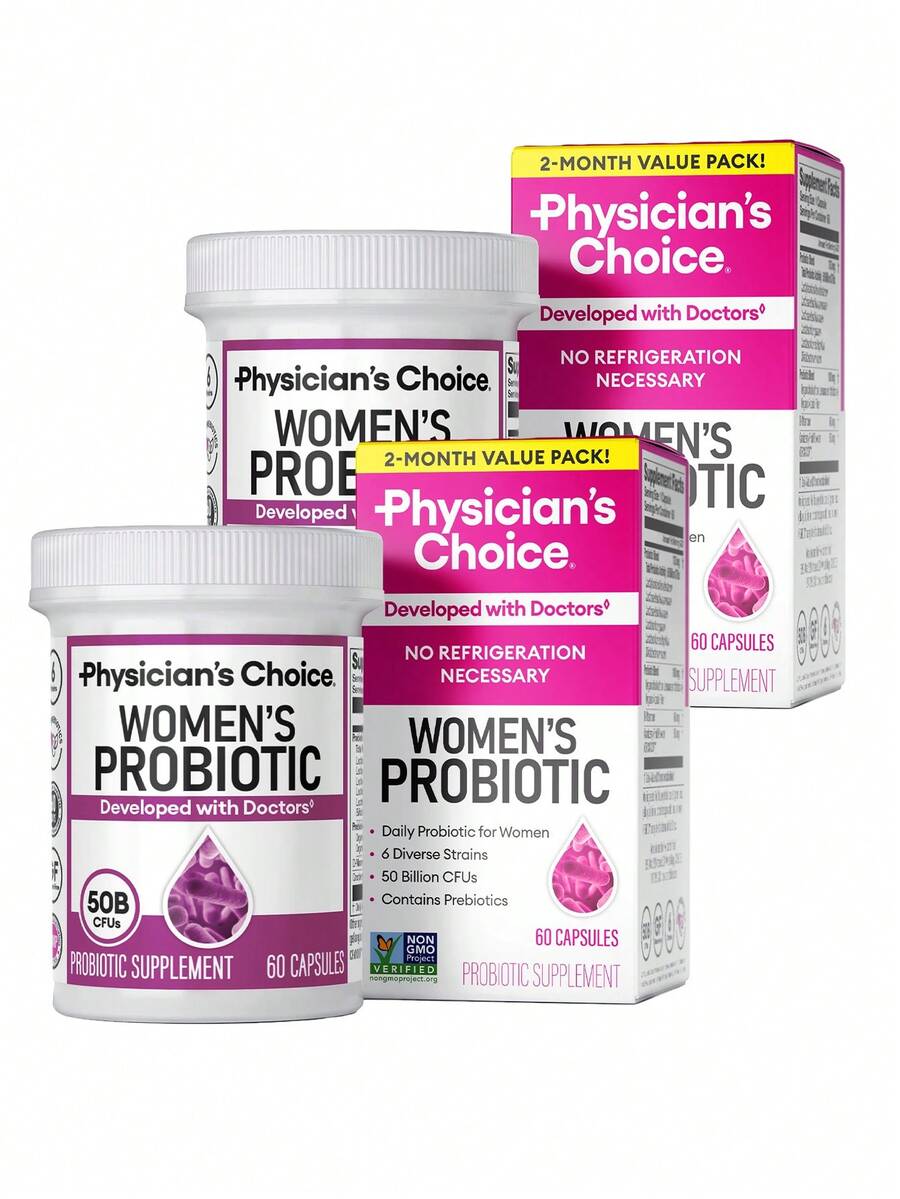 Physician's Choice Women's Probiotic Daily Digestive, Gut Health, Urinary Tract, And Immune Support For Women With 50B CFUs, Cranberry & Prebiotics - 2瓶 - 查看 1