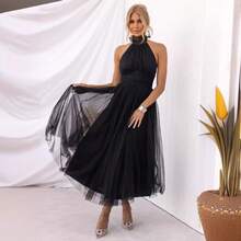 Comfortable Casual Cotton Linen Lace-Up Midi Skirt - 白色 - 查看 3