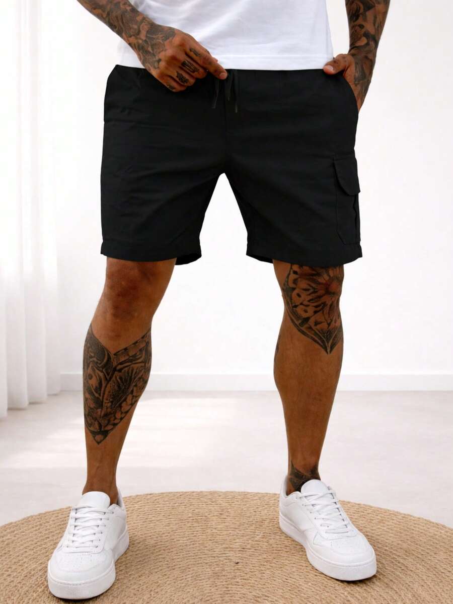 Men Denim Shorts - màu đen - Xem 1