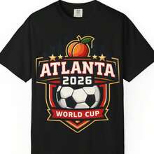 Atlanta 2026 World Cup Soccer Badge T-Shirt _ Peach City Skyline - màu đen - Xem 1