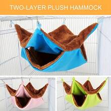 2-Layer Warm Hammock Nest For Small Pets, Hamsters, Squirrels, Sugar Gliders - Multicolor - View 2