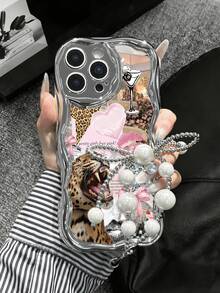Fierce Animals Patchwork Painted New Flat Printing Bracelet Electroplated Cream Texture Soft Case Compatible With IP17/IP17PROMAX/Iphone16//Iphone16pro/Iphone16promax/Iphone15/ XR /7p8p/P12promax/P13promax/P14PROMAX /P13/P14/P11/P12/P14 Women Soft Anti-Fall XS/S/XSMAX/78GES2/Cute Fashion Thick Phone Case Cover - Multicolor - View 1