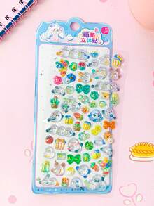 POKOJA LAND New 3D Embossed Stickers, Fresh & Cute Dopamine Fruit Pattern Cartoon Adorable Stickers - Multicolor - View 9