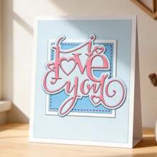 Creative Love Dies, DIY Scrapbooking Album And Embossing Stencil, Greeting Card Making Tool, Card Paper Cutting Crafts ,Gift Card Making Template Die Cuts. - Silver - View 10