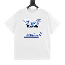 2025 New A New Designer's Fashionable Casual And Elegant All-Cotton T-Shirt With Short Sleeves And Round Neck Lettered Tops - 白色 - 查看 1