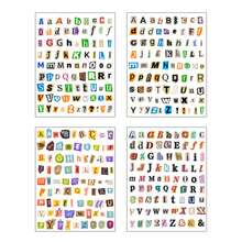 4/8/12张英文字母和数字符号贴纸套装，复古剪贴簿贴纸，装饰日记贴纸，剪贴簿用品套装，字母贴纸，适用于剪贴簿 - 彩色 - 查看 13