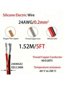 12/14/16/18/20/22/24AWG Silicone Wire 2-Core Parallel Cable, Silicone Wire Low Voltage Line, Indoor Audio Speaker Cable, Speaker Cable, Stereo For Car Or Home Theater - Multicolor - View 15