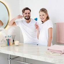 Hxezoc 1/6 Pack Solid Color Toothbrush Head Covers - Waterproof Portable Plastic Protective Clips For Travel, Camping, Home, Bathroom, School & Business Scenarios - Multicolor - View 8