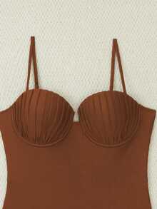 WD VEST Adult Swimsuit With Elegant Structure And Shaping Cut 2025 XX382 - 鏽棕色 - 查看 3