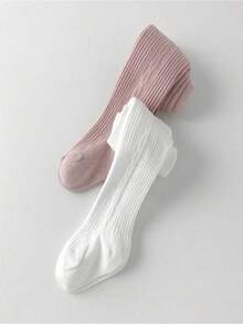 2pcs/Pack Baby Girl's Tights Children's Spring Thin Leggings, Girls Toddler Full Length Tights, Stretchy Stirrup Stockings Baby Toddler Leggings Socks Newborn - Multicolor - View 5