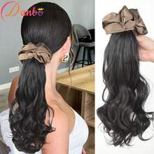 16 Inch Women's Wavy Synthetic Ponytail Clip-On Hair Extension With Headband Design - Multicolor - View 14