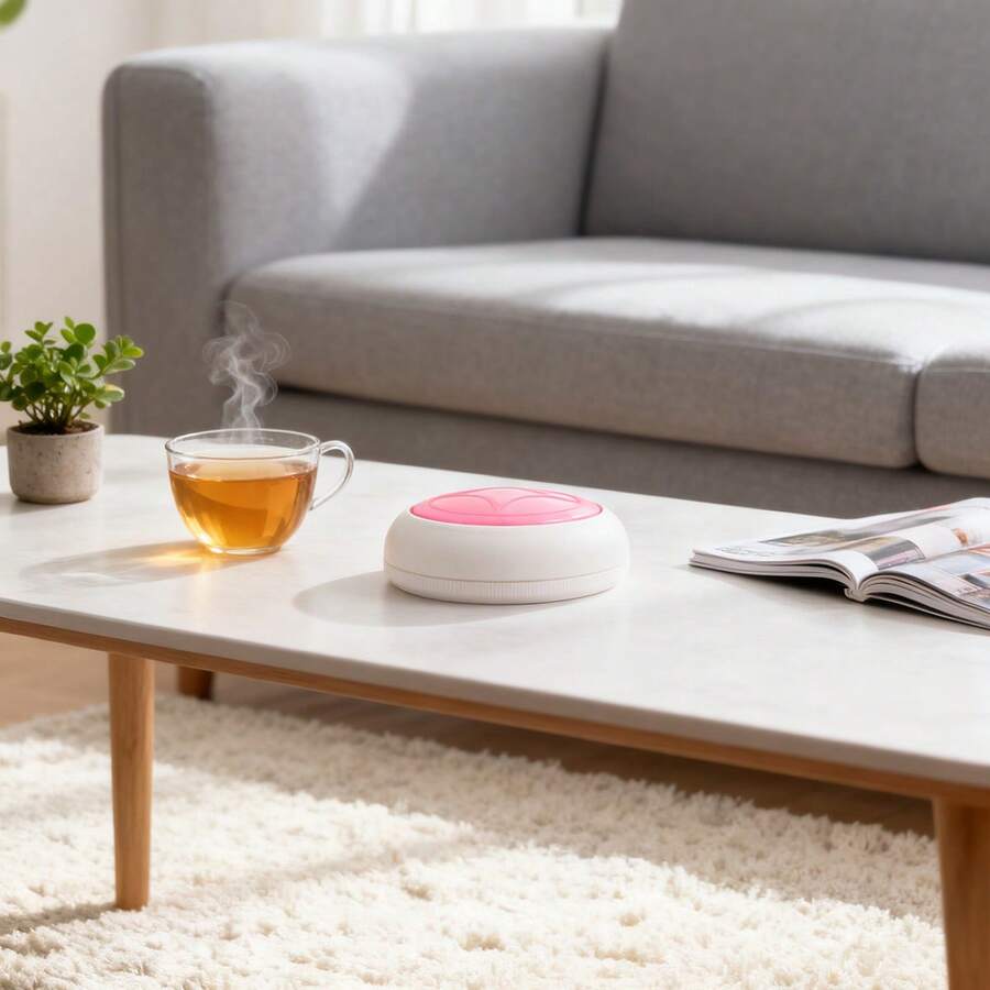 Diseño redondo de una pieza - Bálsamo sólido de aromaterapia de larga duración para coche y hogar - Ambientador multiusos para dormitorio, cocina y baño| Desodorante con aroma fresco, ambientador para coche - Rosa - Ver 1