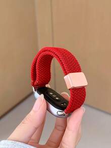 Woven Nylon Magnetic Clasp Strap For Xiaomi Mi Band 10/9/8, NFC Version Compatible, Adjustable Length, Skin-Friendly Soft & Breathable, Fashionable Unisex Replacement Wristband For Smart Fitness Tracker - Multicolor - View 7