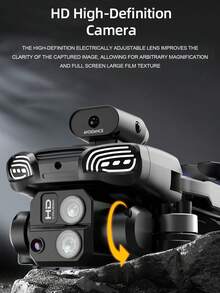 Drone C18S, Evitación inteligente de obstáculos, Motor sin escobillas, Fotografía aérea HD, Quadcopter, Plegable, Aeronave de control remoto, Color de accesorio aleatorio - Multicolor - Ver 3