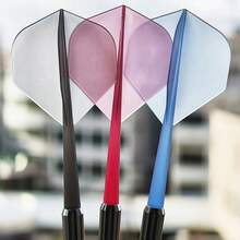 3pcs Transparent Dart Flights, Suitable For Steel & Soft Tip Darts, Anti-Deformation, Improve Accuracy - Multicolor - View 3