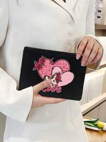 高尔夫印花化妆包 - 轻便无异味涤纶旅行洗漱包，卡通趣味多功能帆布包，充电器收纳包，旅行必备化妆包，化妆品、化妆和旅行必备轻便接待包，青少年完美礼物，生日和旅行配件，节日礼物 - 彩色 - 查看 4