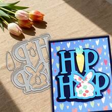 Troqueles creativos de conejito de Pascua, plantillas de estarcido para álbumes de recortes DIY y tarjetas de felicitación, herramientas para hacer tarjetas, plantillas de corte de papel para manualidades, plantillas de troquelado para hacer tarjetas de regalo. - Plateado - Ver 5