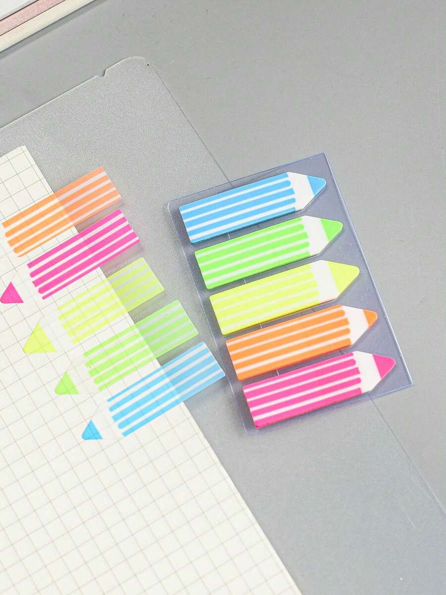1pc Pencil Shaped Index Sticky Notes, Student Supplies