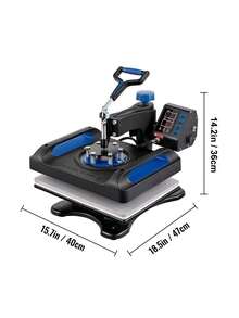 Heat Press Machine, 12 X 15 Inches, Fast Heating, 360 Swing Away Digital Sublimation T-Shirt Vinyl Transfer Printer With Anti-Scald Surface, Canvas Bag, Pillow, Banner, Blue - ‎12 x 15 英寸 - 查看 10