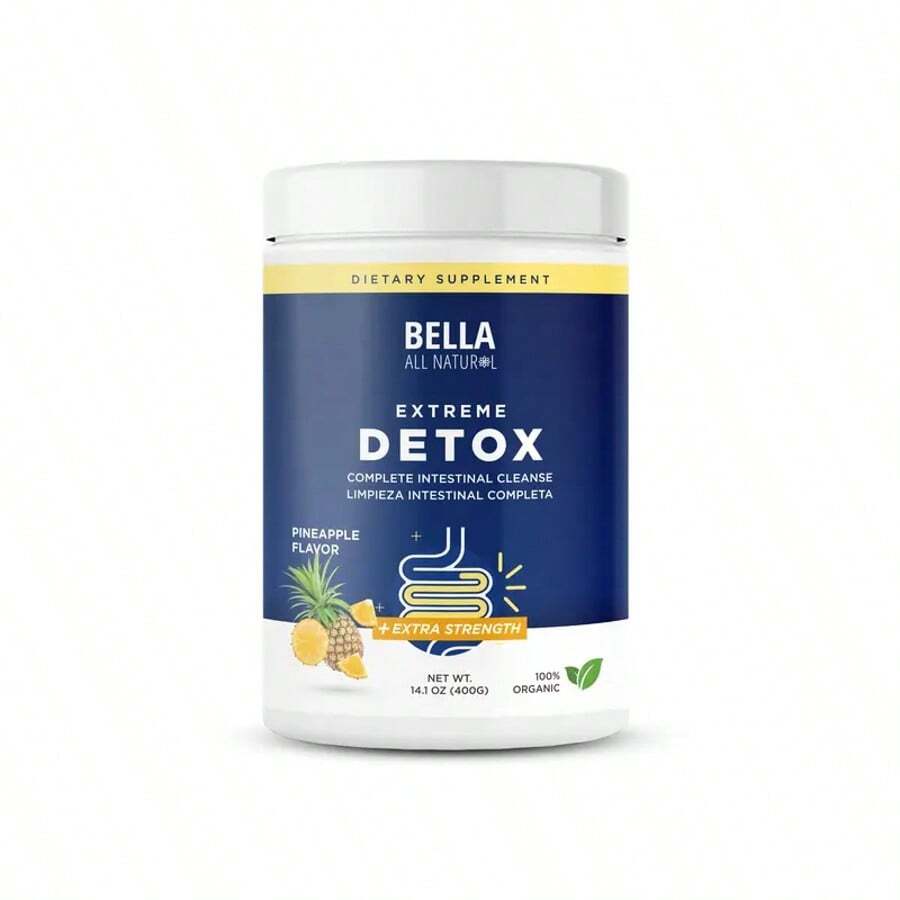 Bella Probiotics Iced Bella  Natural Colon Cleanse Powder - Pineapple & Mango Flavor, 400g Per Pack - Digestive & Detox Support, Vegan, Non-GMO- 500g - Detox Powder (Pineapple) - 查看 1